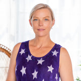 Diagonal Stars & Stripes Sleeveless Long Dress - Aaria Tees Aaria Tees