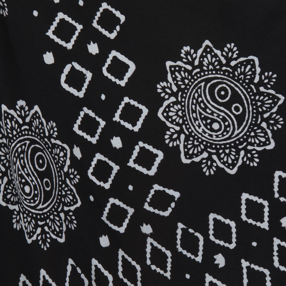 Black & White Print Sleeveless Midi Dress - Aaria Tees Aaria Tees