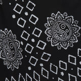 Black & White Print Sleeveless Midi Dress - Aaria Tees Aaria Tees