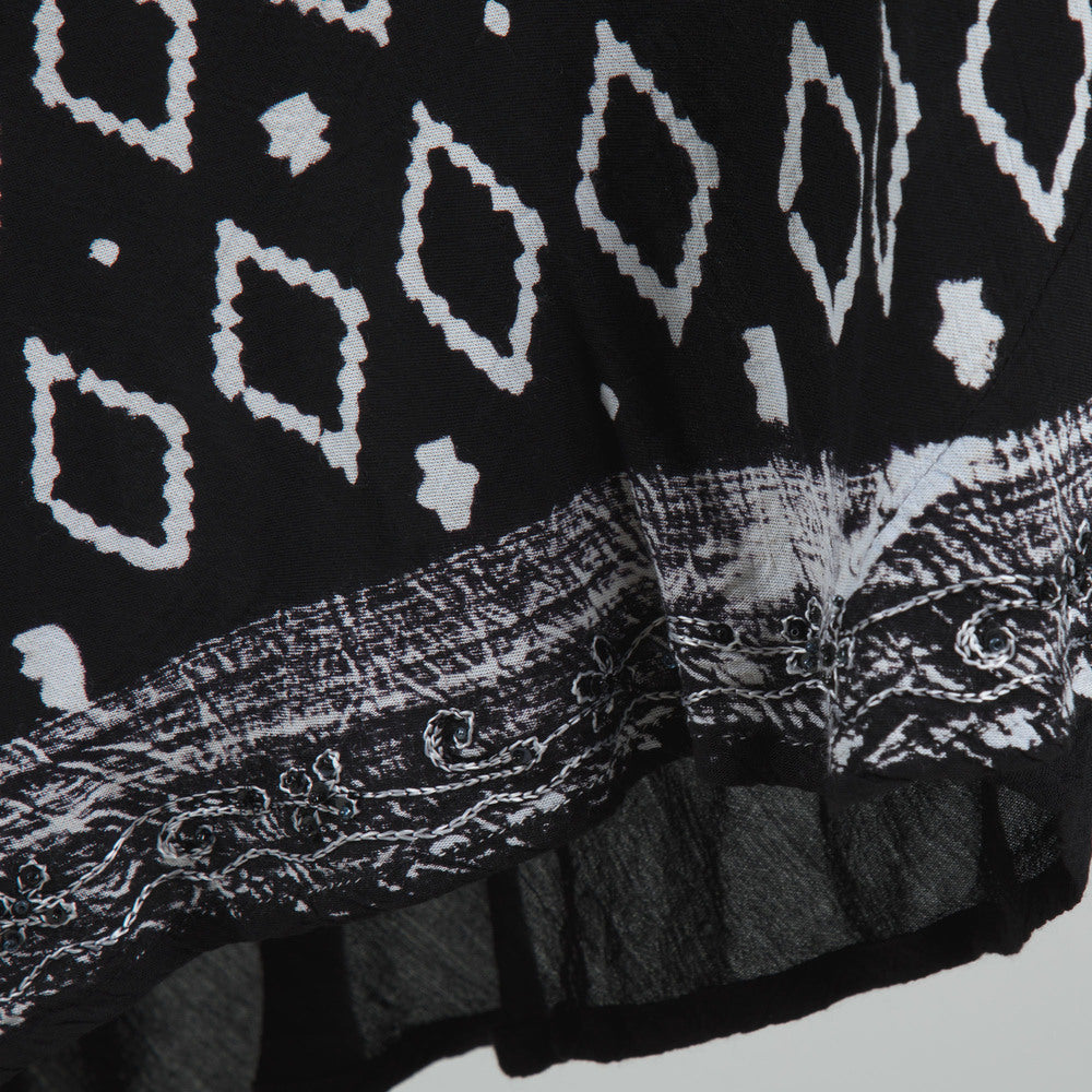 Black & White Print Sleeveless Midi Dress - Aaria Tees Aaria Tees