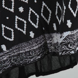 Black & White Print Sleeveless Midi Dress - Aaria Tees Aaria Tees