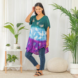 Butterfly Garden Short Sleeve Tunic - Aaria Tees Aaria Tees
