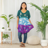 Butterfly Garden Short Sleeve Tunic - Aaria Tees Aaria Tees