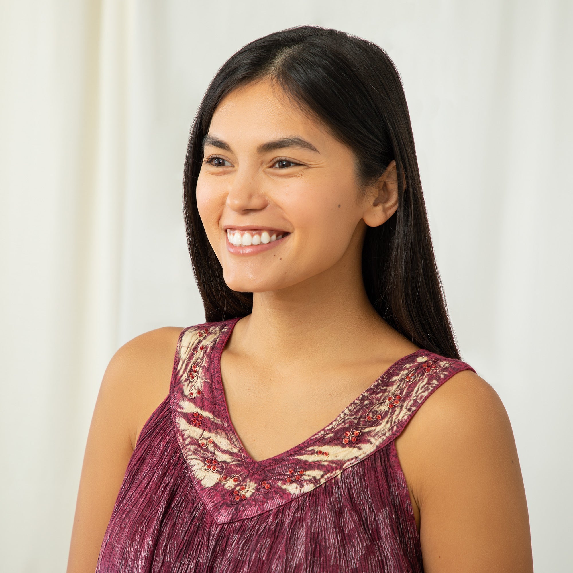 Block Printed Sleeveless Top - Aaria Tees Aaria Tees
