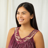 Block Printed Sleeveless Top - Aaria Tees Aaria Tees
