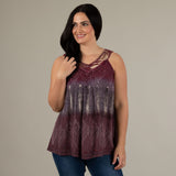 Block Printed Sleeveless Top - Aaria Tees Aaria Tees