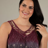 Block Printed Sleeveless Top - Aaria Tees Aaria Tees