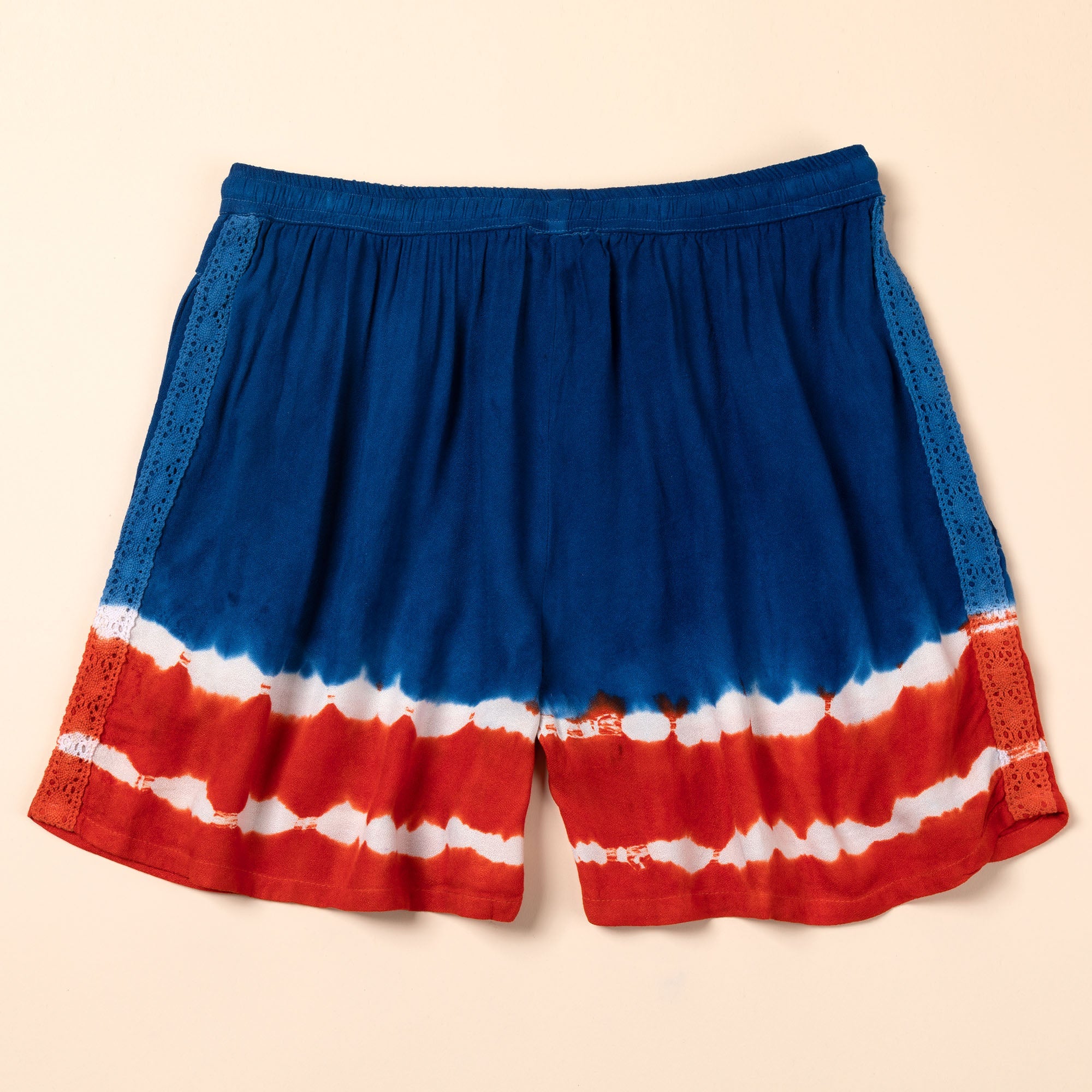 Stars & Stripes Hand Dyed Drawstring Shorts - Aaria Tees Aaria Tees