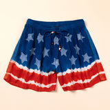 Stars & Stripes Hand Dyed Drawstring Shorts - Aaria Tees Aaria Tees
