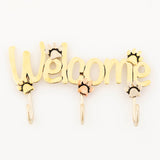 Welcome Paw Print Mixed Metal Sign with Hooks - Aaria Tees Aaria Tees