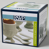 Porcelain Egg Cups & Spoons - Set of 4 - Aaria Tees Aaria Tees