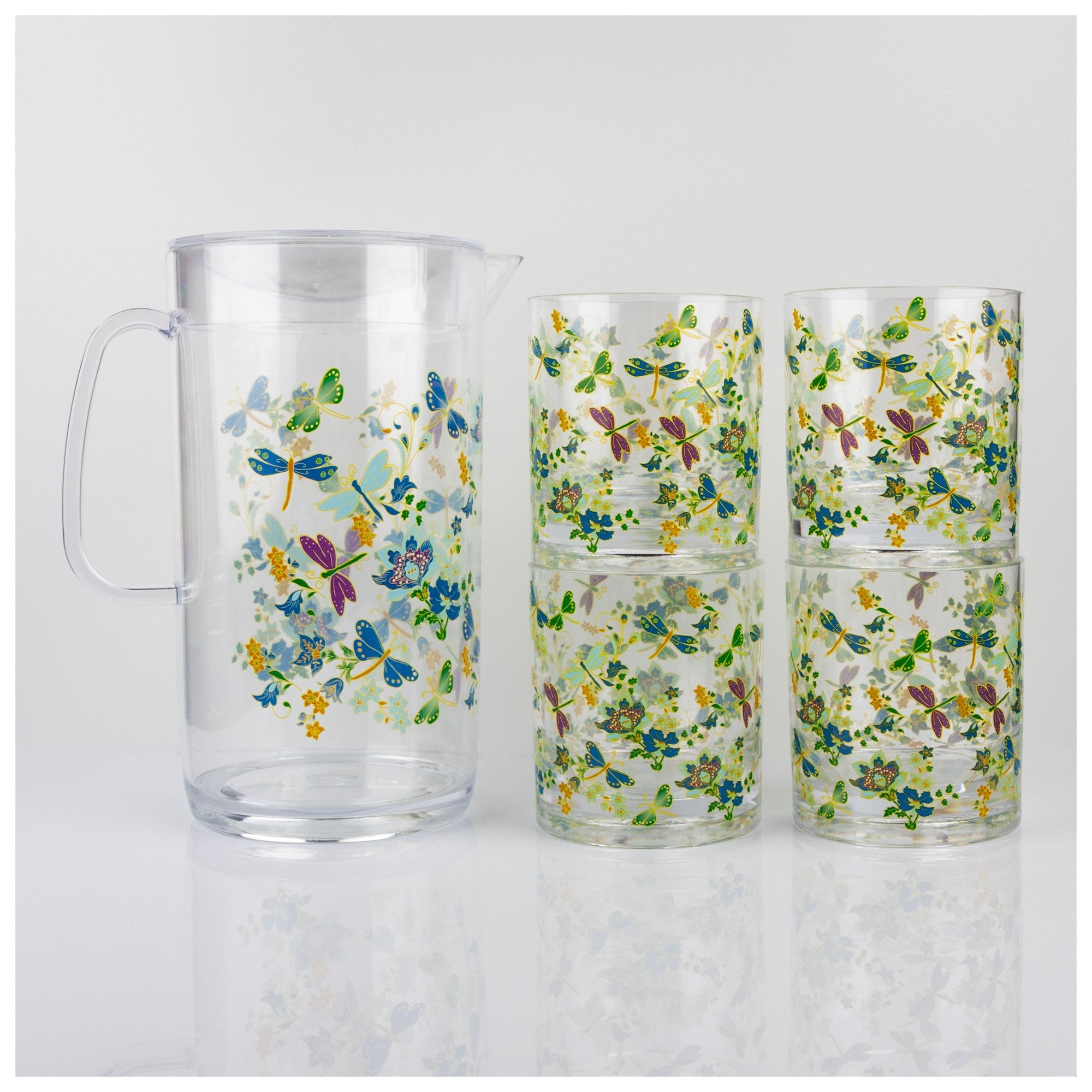 Dragonfly Meadow 64 oz Pitcher & Drinkware Set - Aaria Tees Aaria Tees
