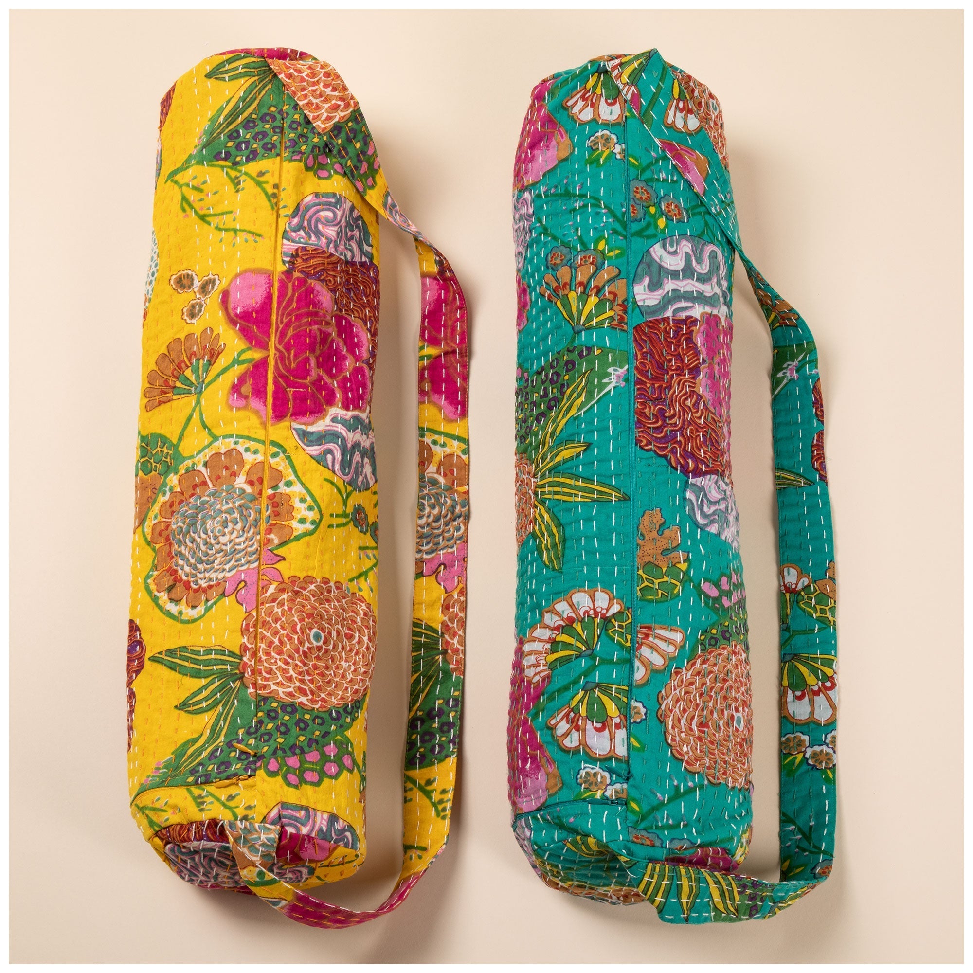 Recycled Kantha Yoga Mat Bag - Aaria Tees Aaria Tees