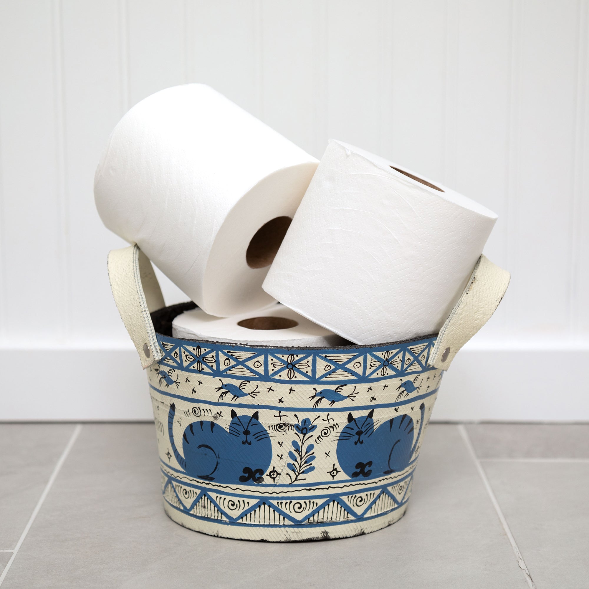 Hand Painted Folklore Recycled Rubber Planter - Aaria Tees Aaria Tees