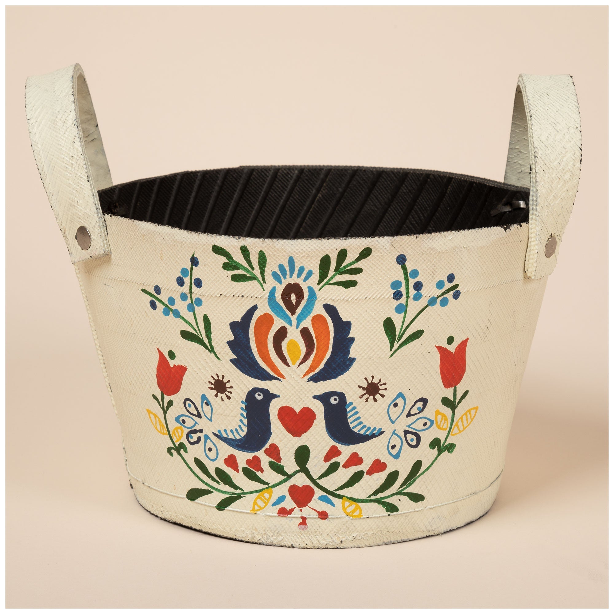 Hand Painted Folklore Recycled Rubber Planter - Aaria Tees Aaria Tees