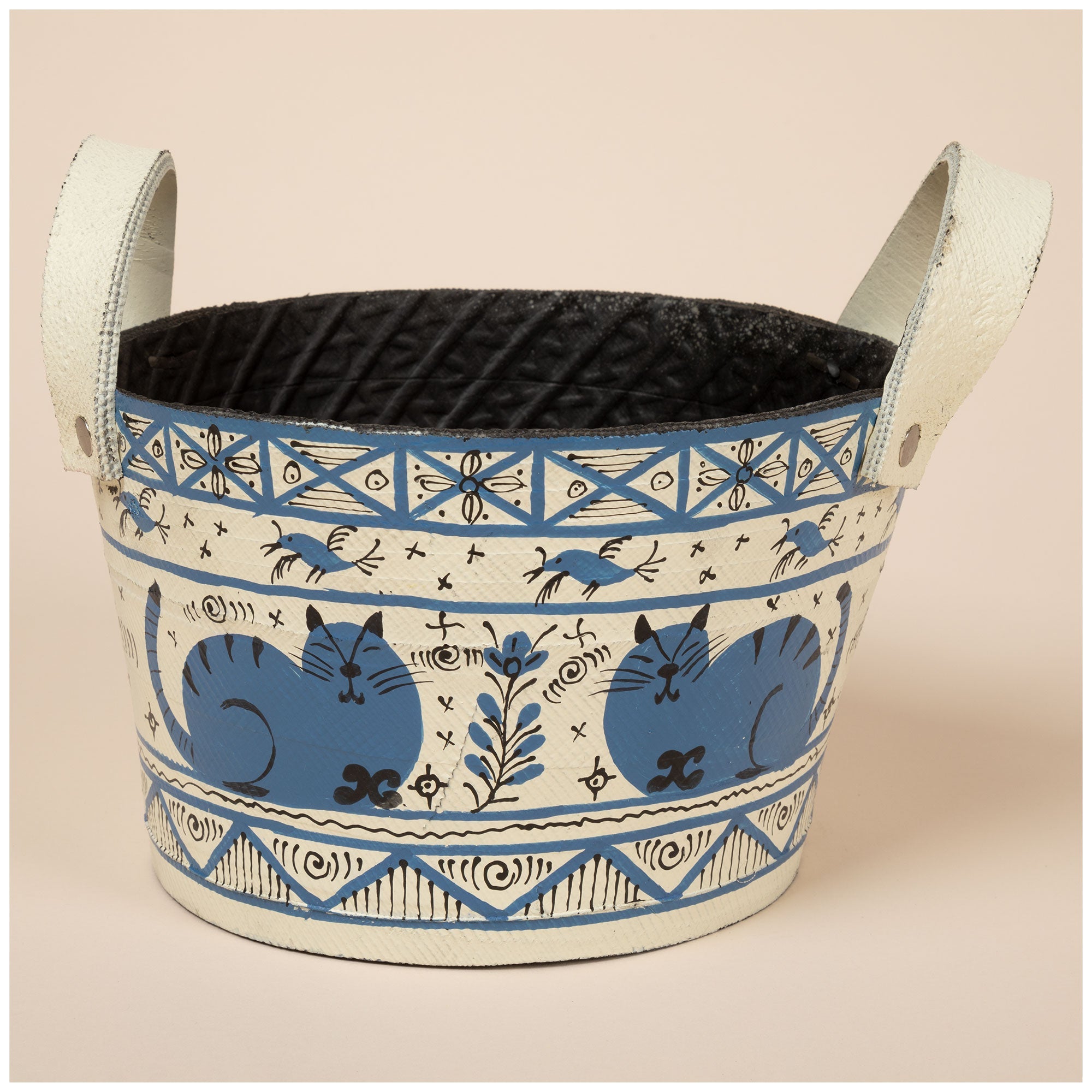Hand Painted Folklore Recycled Rubber Planter - Aaria Tees Aaria Tees