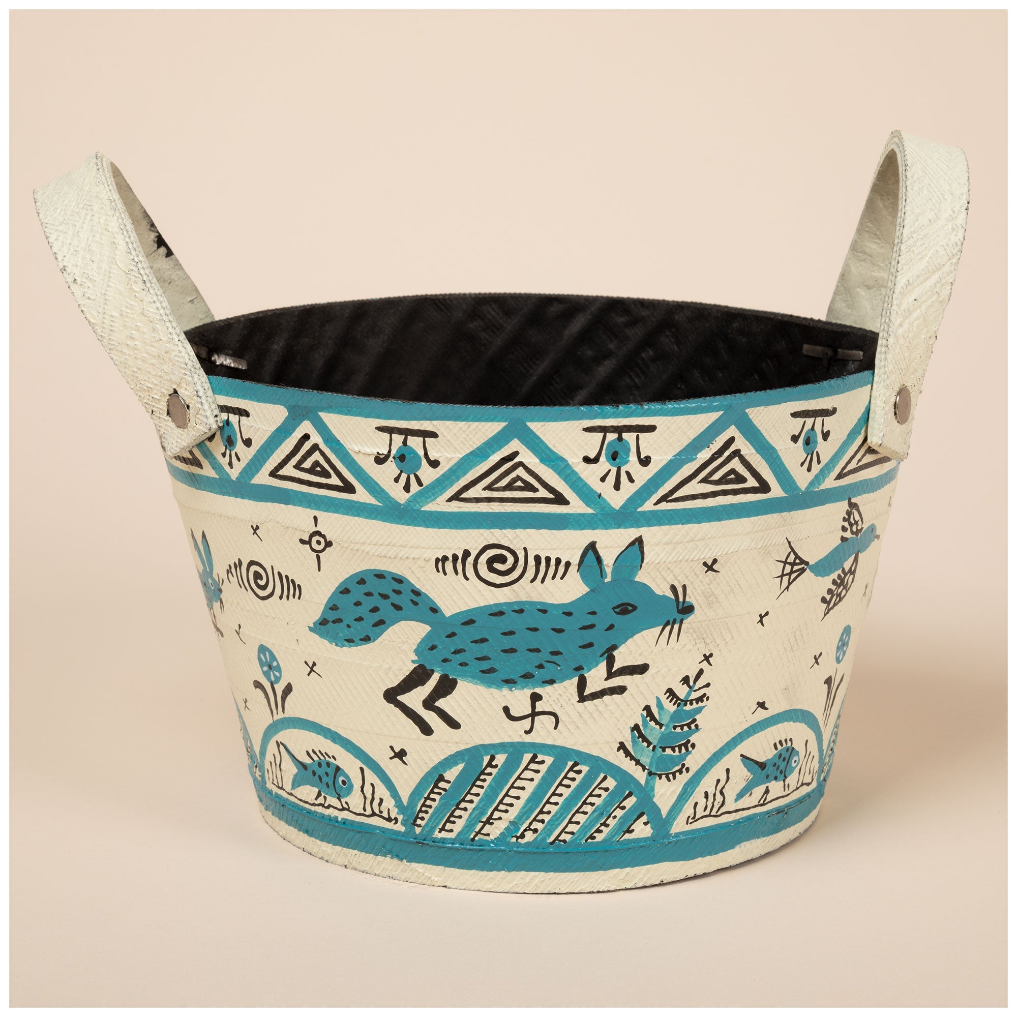 Hand Painted Folklore Recycled Rubber Planter - Aaria Tees Aaria Tees