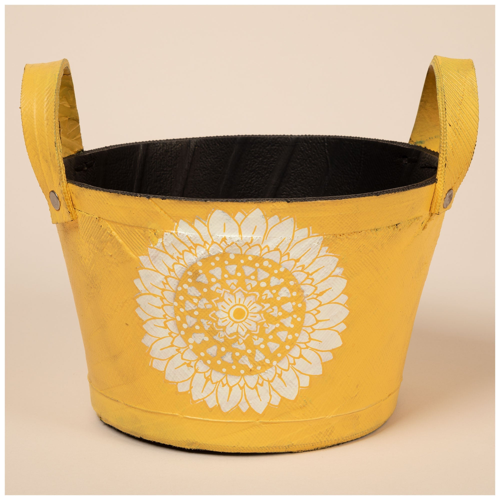 Hand Painted Folklore Recycled Rubber Planter - Aaria Tees Aaria Tees