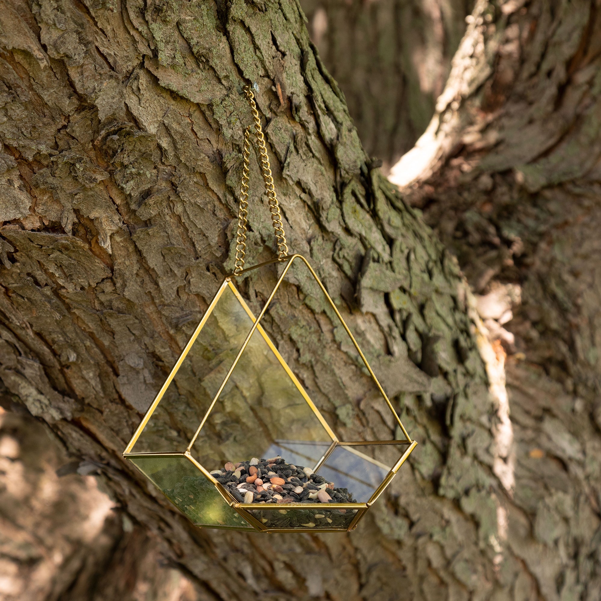 Open Air Glass Bird House - Aaria Tees Aaria Tees