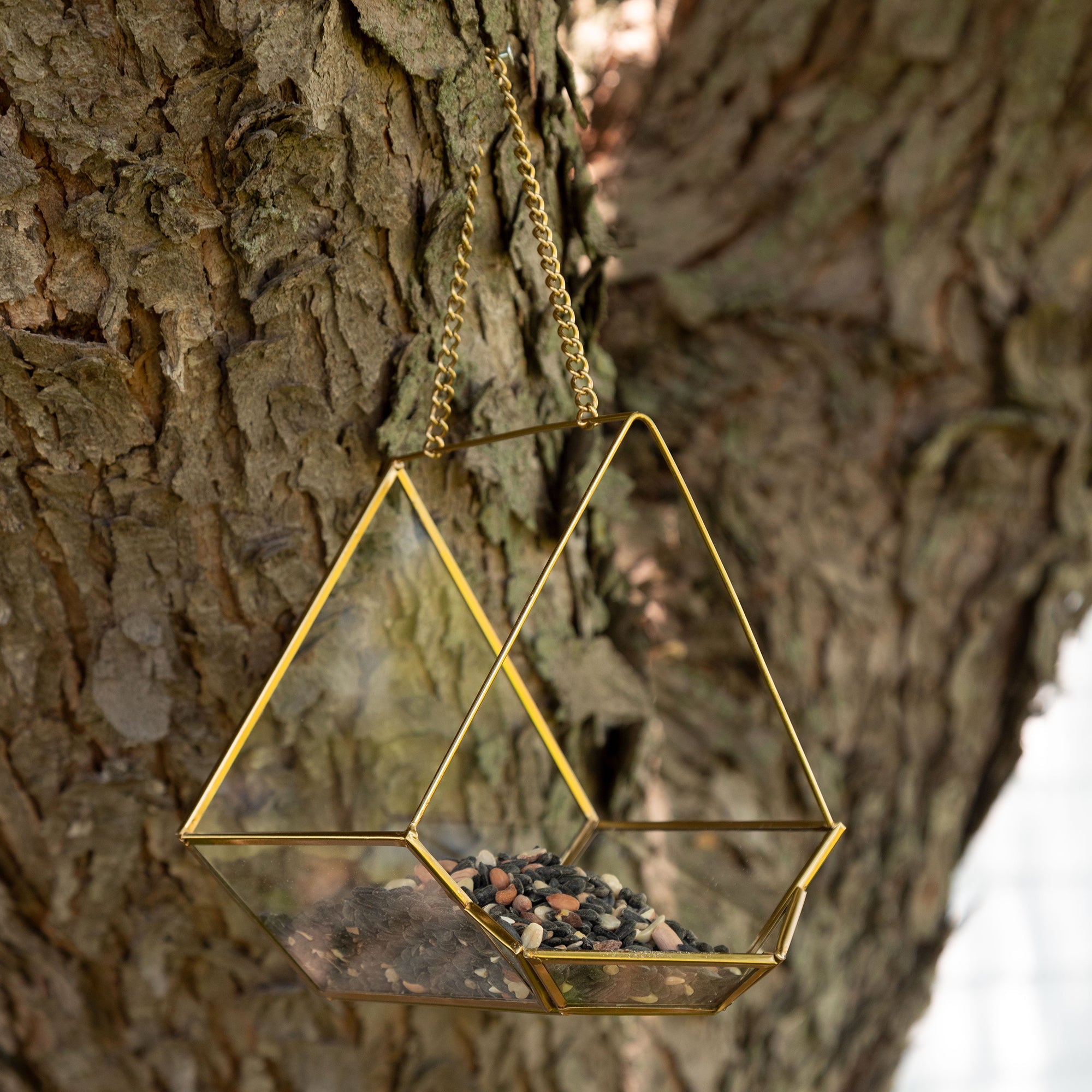 Open Air Glass Bird House - Aaria Tees Aaria Tees