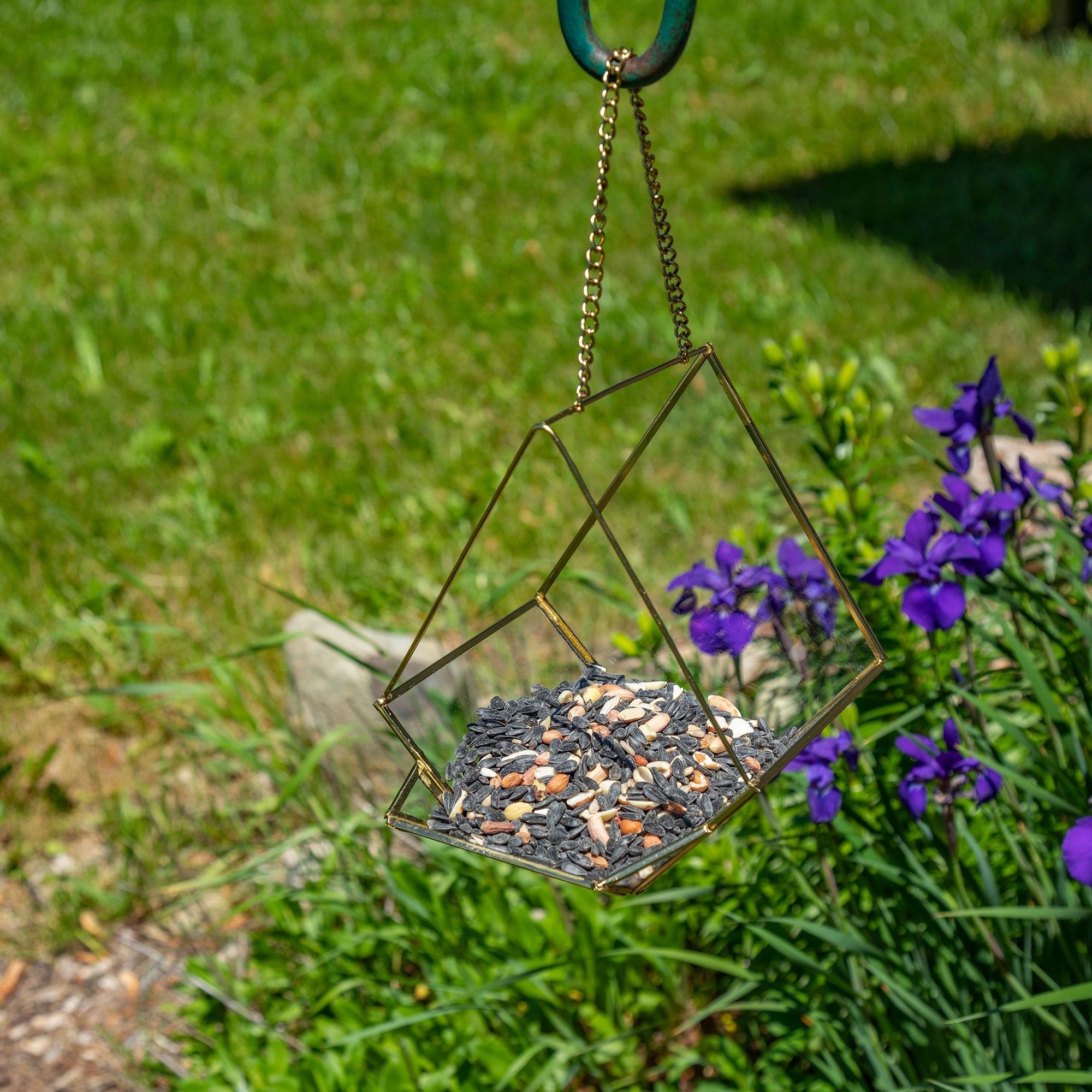 Open Air Glass Bird House - Aaria Tees Aaria Tees