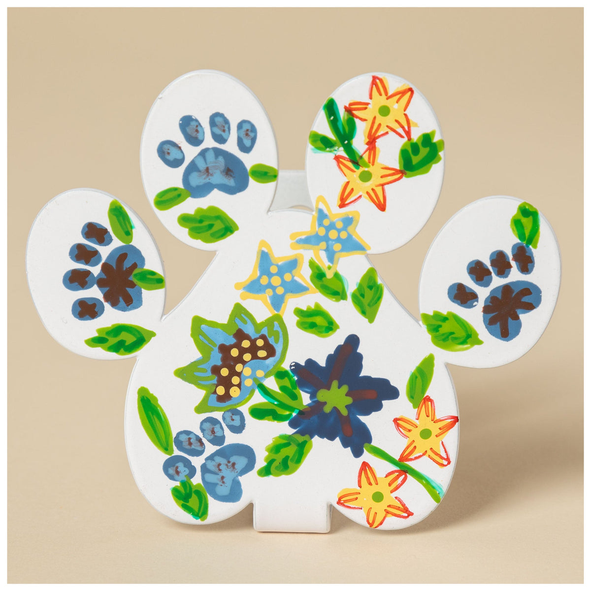 Hand Painted Paw Print Wall Hook - Aaria Tees