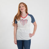 Patriotic Paw Raglan Tee - Aaria Tees Aaria Tees