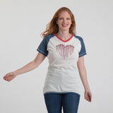 Patriotic Paw Raglan Tee - Aaria Tees Aaria Tees