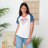 Patriotic Paw Raglan Tee - Aaria Tees Aaria Tees