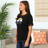 Paw Print Rainbow Short Sleeve T-Shirt - Aaria Tees Aaria Tees