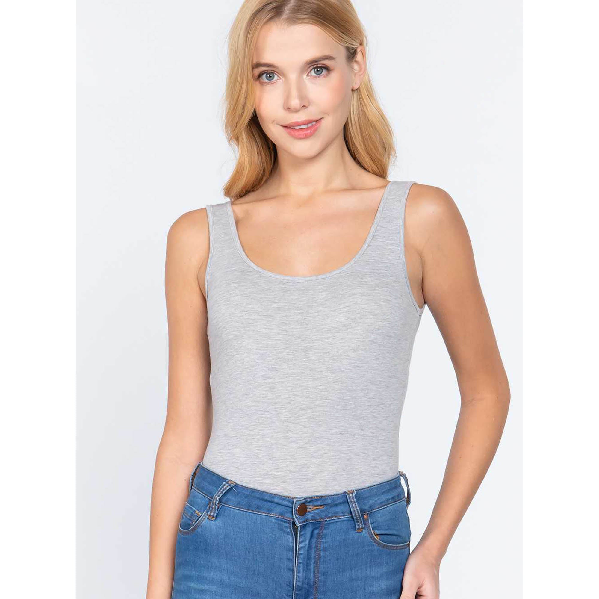 Women's Scoop Neck Tank Bodysuit - Aaria Tees Aaria Tees
