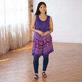 Purple Haze Hand Crafted Sleeveless Tunic - Aaria Tees Aaria Tees