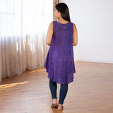 Purple Haze Hand Crafted Sleeveless Tunic - Aaria Tees Aaria Tees