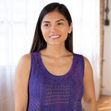 Purple Haze Hand Crafted Sleeveless Tunic - Aaria Tees Aaria Tees