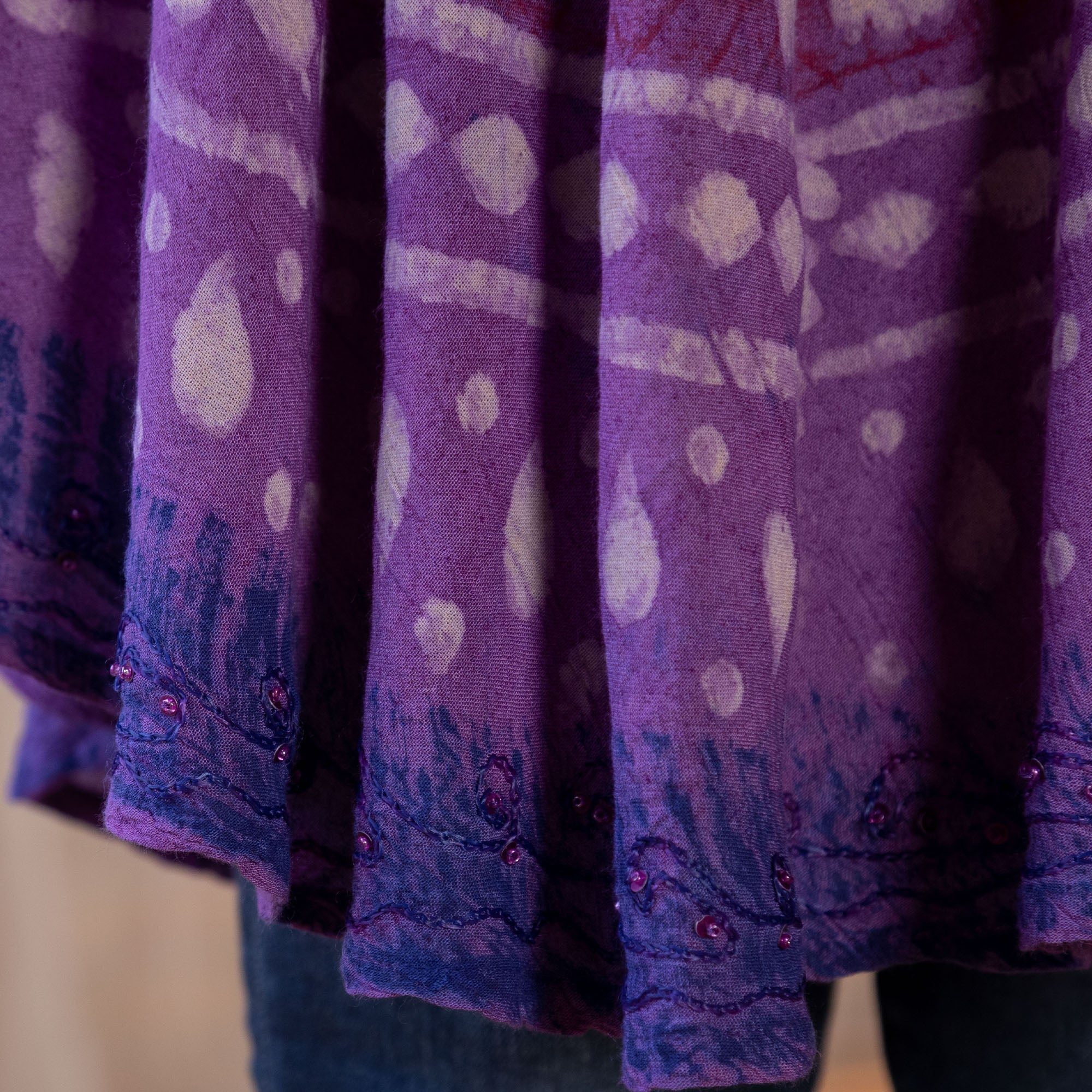 Purple Haze Hand Crafted Sleeveless Tunic - Aaria Tees Aaria Tees