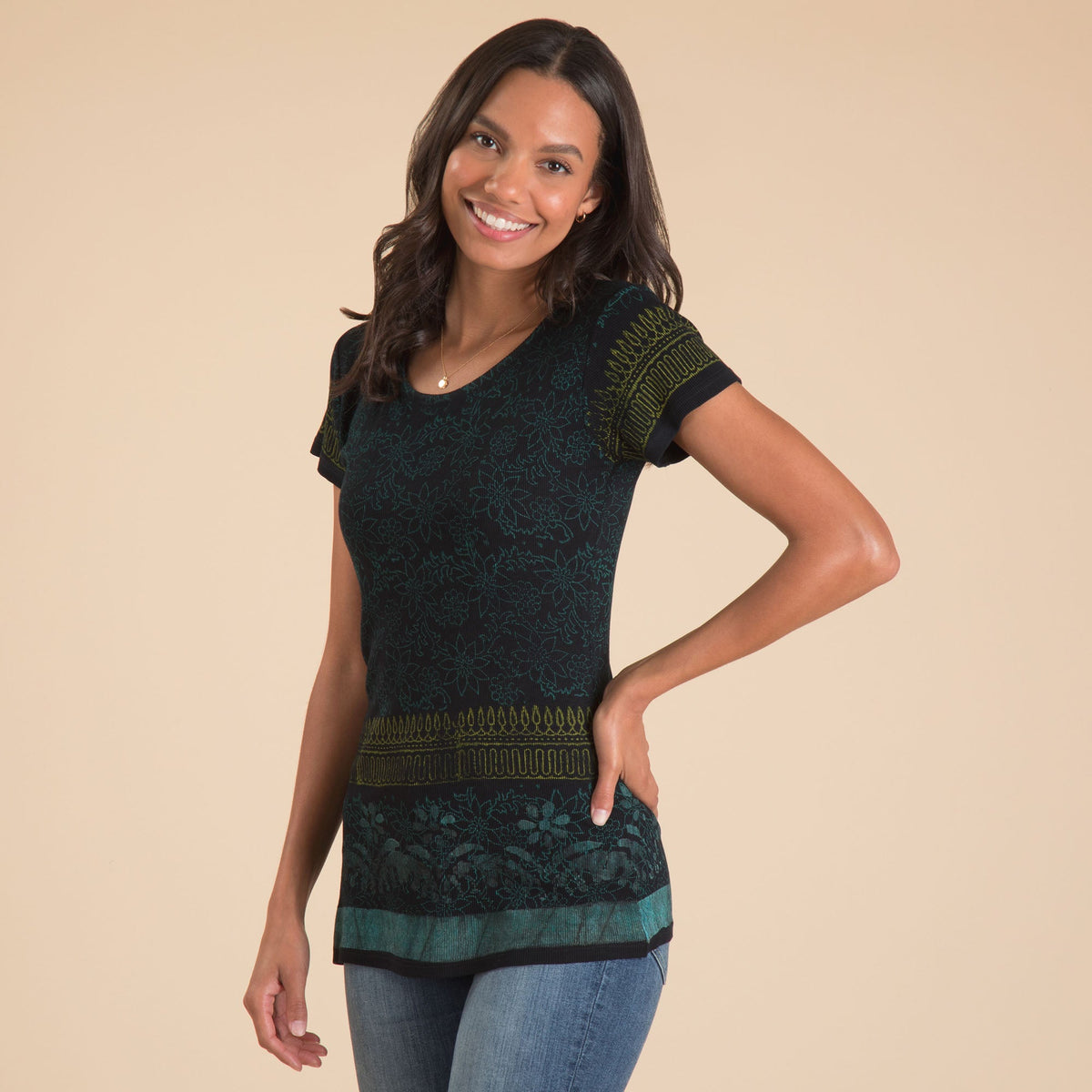 Night Dive Short Sleeve Ribbed Tee - Aaria Tees