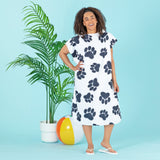 Paw Print Beach Towel Poncho - Aaria Tees Aaria Tees