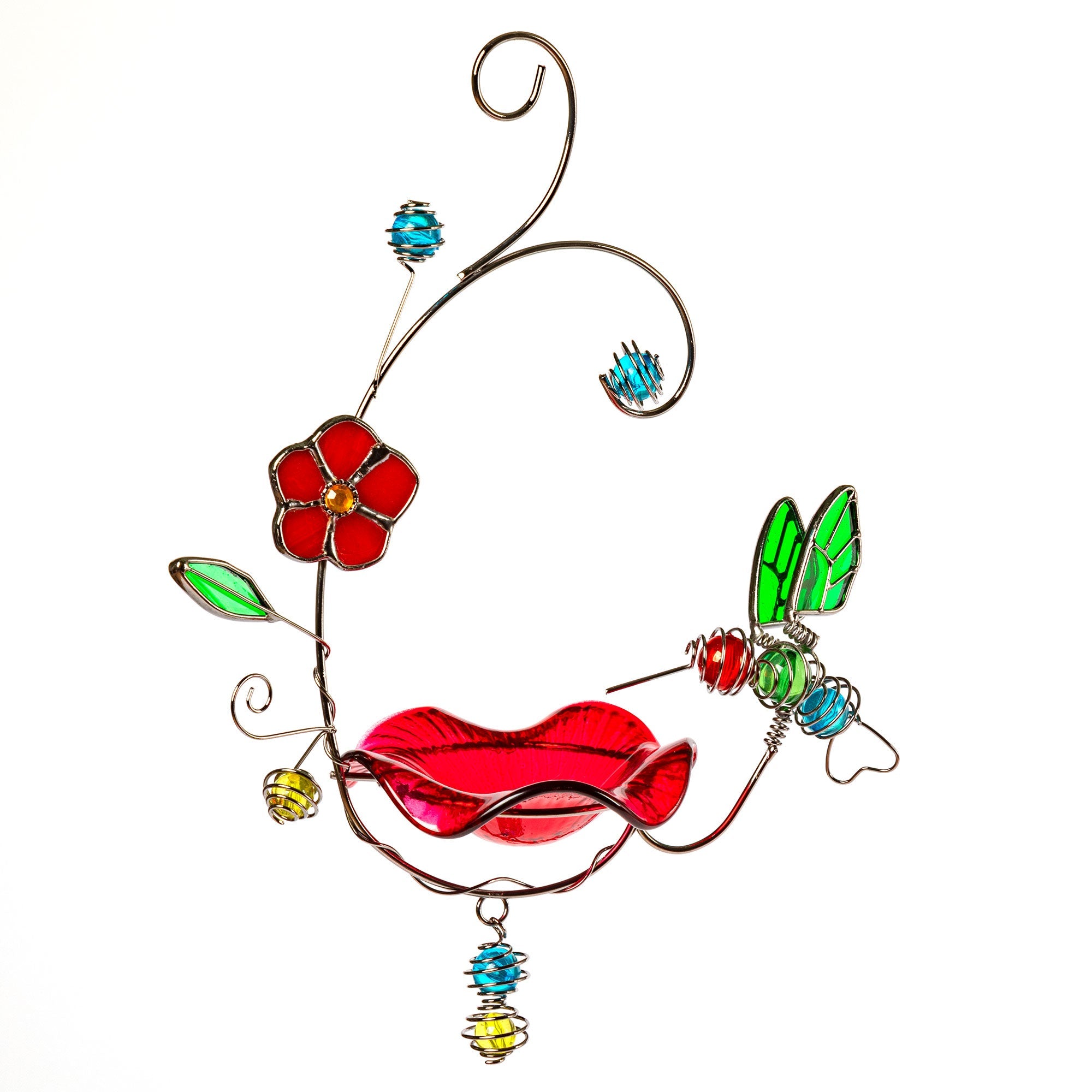 Stained Glass Decorative Hummingbird Feeder - Aaria Tees Aaria Tees