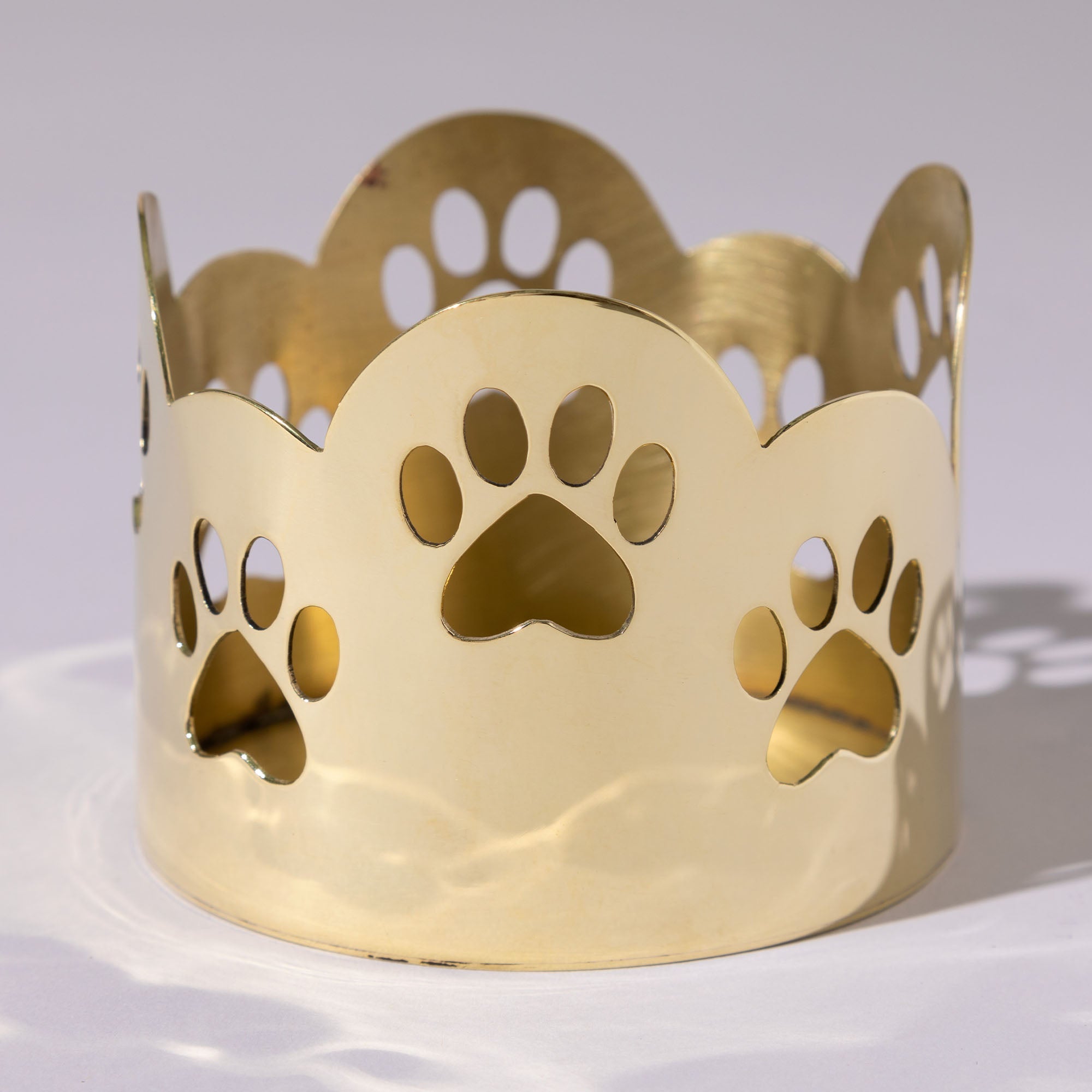 Paw Print Mixed Metal Candle Holder - Aaria Tees Aaria Tees