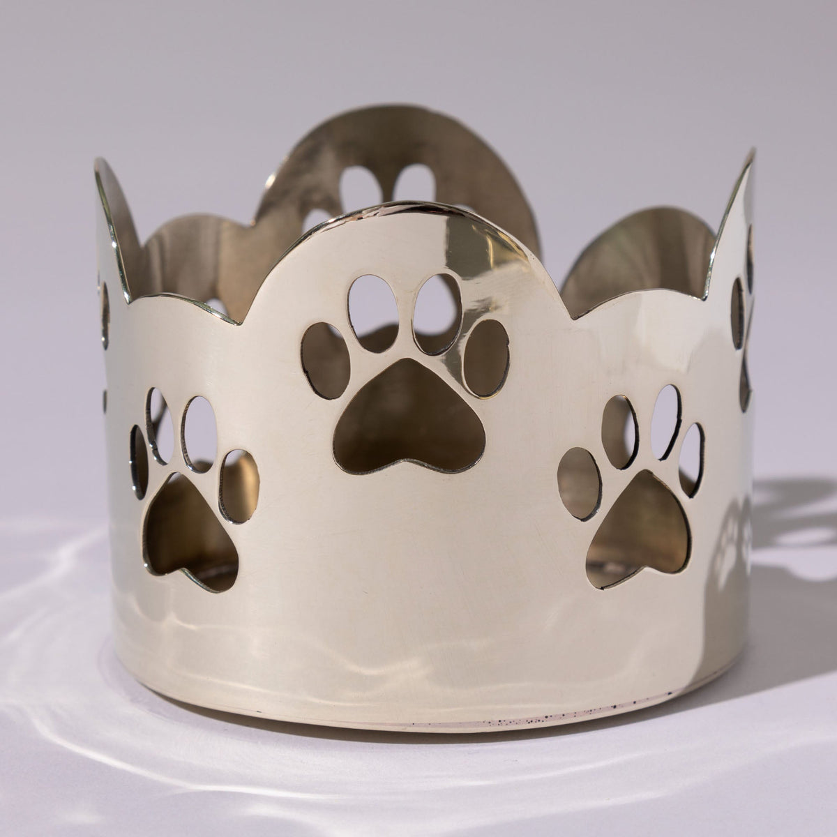 Paw Print Mixed Metal Candle Holder - Aaria Tees