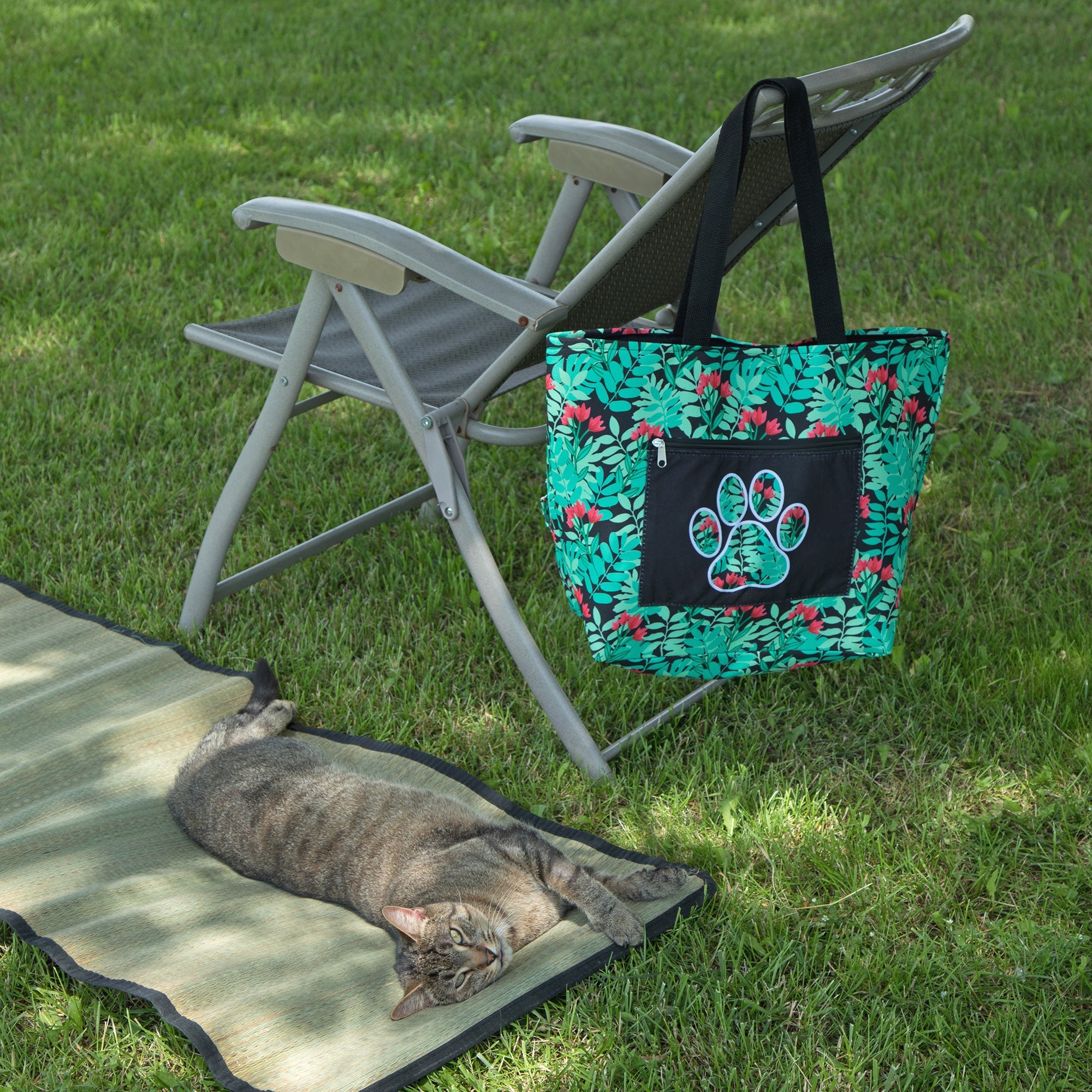 Beach Bag & Straw Mat - Aaria Tees Aaria Tees
