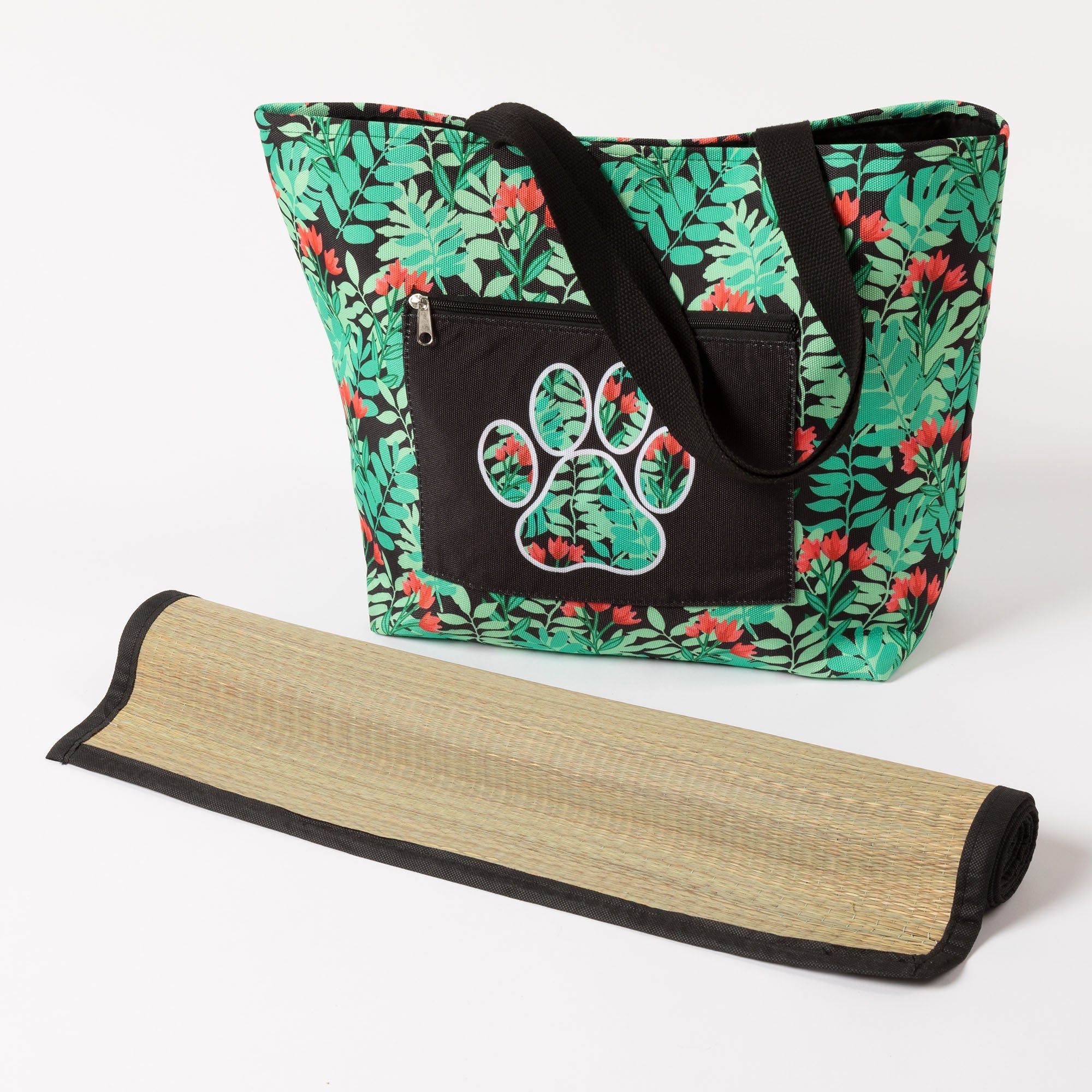 Beach Bag & Straw Mat - Aaria Tees Aaria Tees