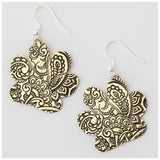 Paisley Paws Mixed Metal Earrings - Aaria Tees Aaria Tees