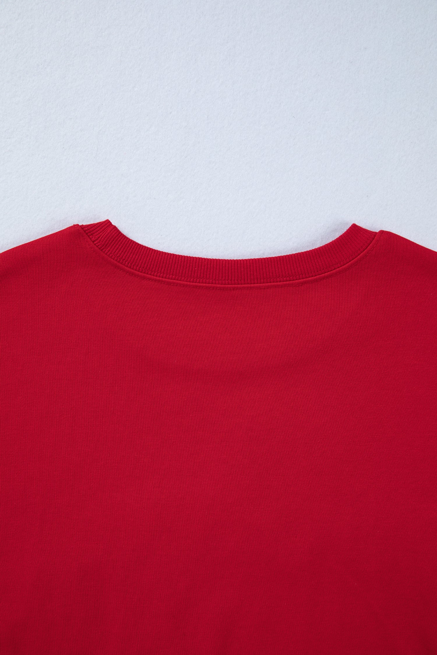 Racing Red Holly Jolly Embroidered Graphic Baggy Sweatshirt - Aaria Tees Aaria Tees