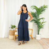 Lattice Long Tiered Dress - Aaria Tees Aaria Tees