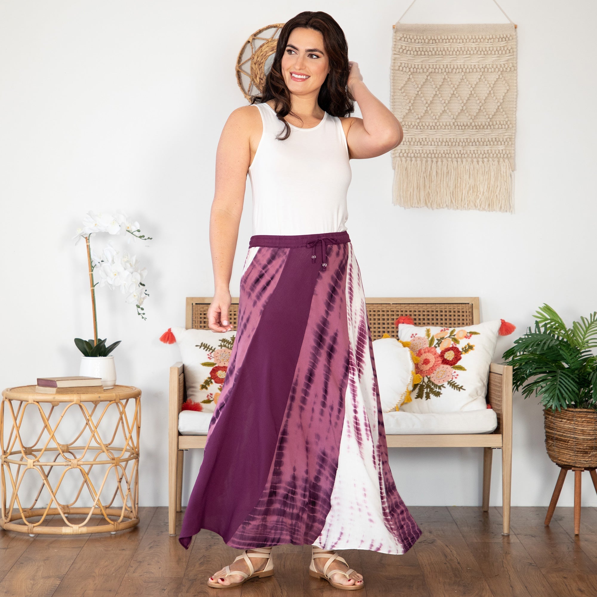 Twisted Maxi Tie-Dye Skirt - Aaria Tees Aaria Tees