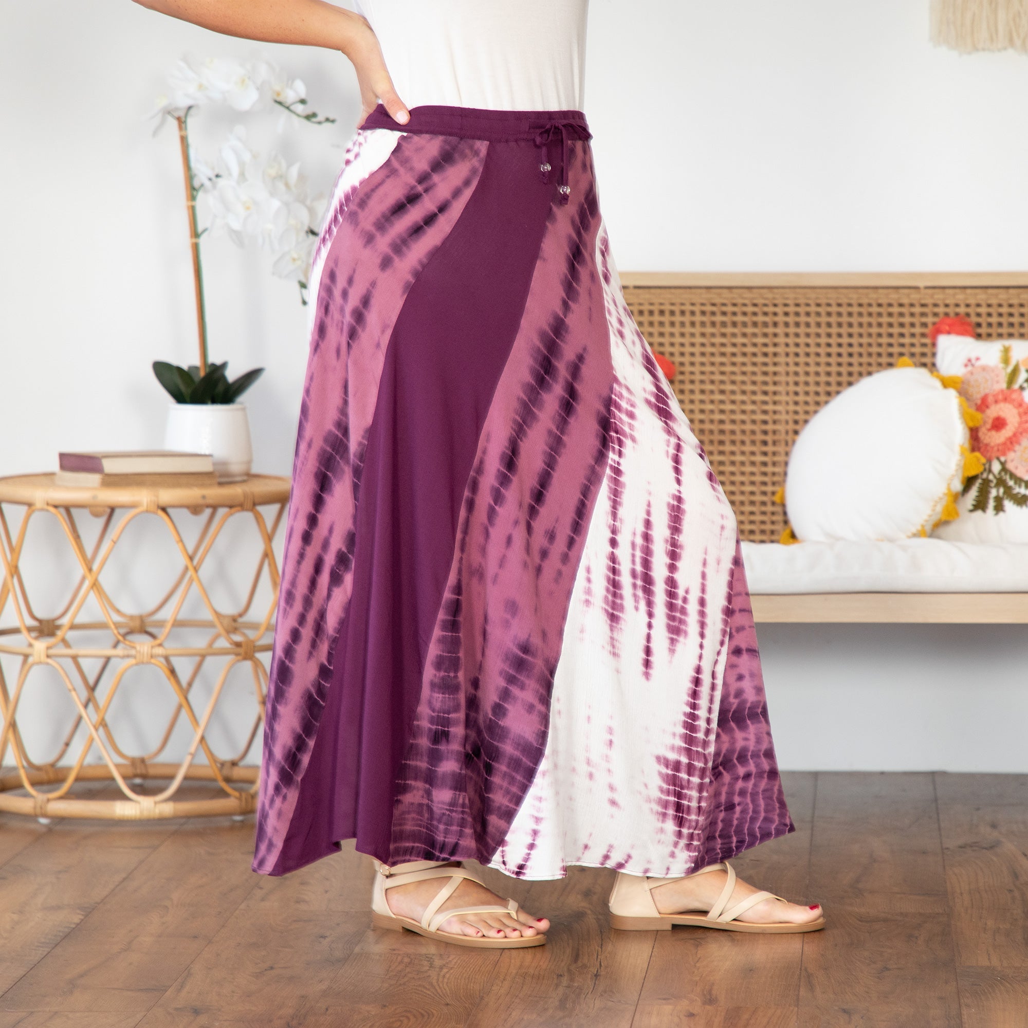 Twisted Maxi Tie-Dye Skirt - Aaria Tees Aaria Tees