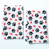 Paw Print Bath Hand Towels - Set of 2 - Aaria Tees Aaria Tees
