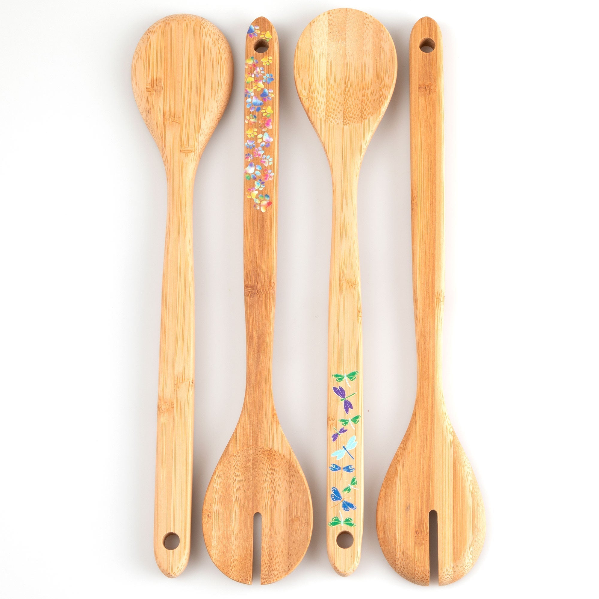 Bamboo Serving Spoon Set - Set of 2 - Aaria Tees Aaria Tees