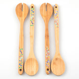 Bamboo Serving Spoon Set - Set of 2 - Aaria Tees Aaria Tees